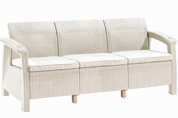 Трёхместный диван  Yalta Sofa 3 Seat белый купить в Калуге