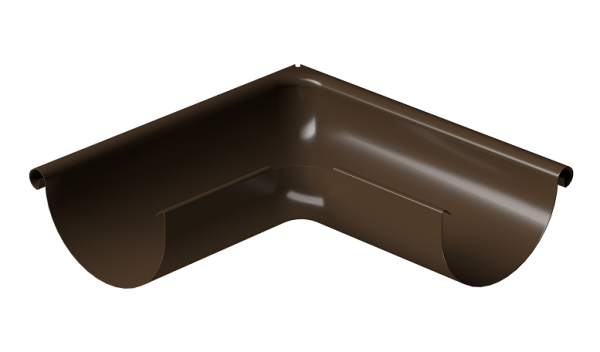 Угол внешний 90° D125 Döcke STAL PREMIUM Каштан, (RAL 8017) купить в Калуге
