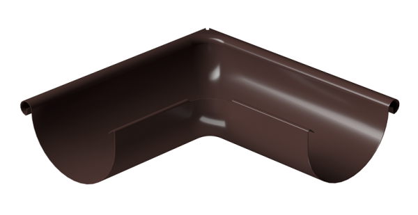Угол внешний 90° D125 Döcke STAL PREMIUM Шоколад, (RAL 8019) купить в Калуге