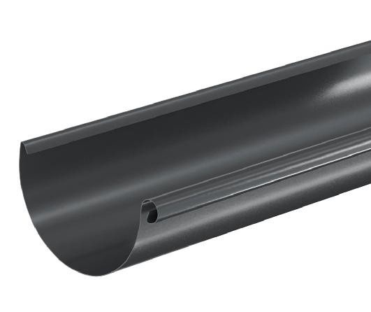 Водосток Aquasistem, система 125x90 - Водосточный желоб 3.00м RAL 7024 Тёмно-серый купить в Калуге