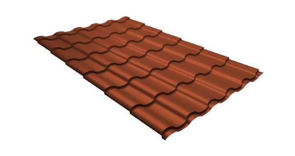 Металлочерепица кредо GL 0,5 GreenСoat Pural RR 750 кирпично-красный (RAL 8004 терракота) купить в Калуге