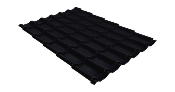 Металлочерепица классик GL 0,5 Velur20 RAL 9005 черный купить в Калуге