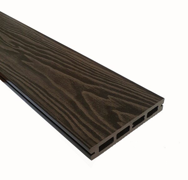 Террасная доска из ДПК Terrapol Смарт 3D Пустотелая с пазом Венге Соренто купить в Калуге