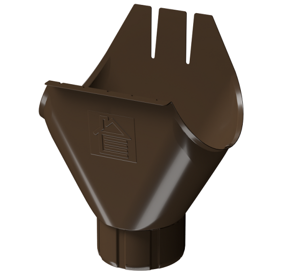 Воронка желоба D125 Döcke STAL PREMIUM Каштан, (RAL 8017) купить в Калуге