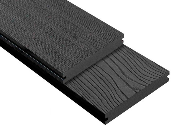 Террасная доска ДПК Outdoor 3D полнотелая STORM/OCEAN BLACK черная купить в Калуге