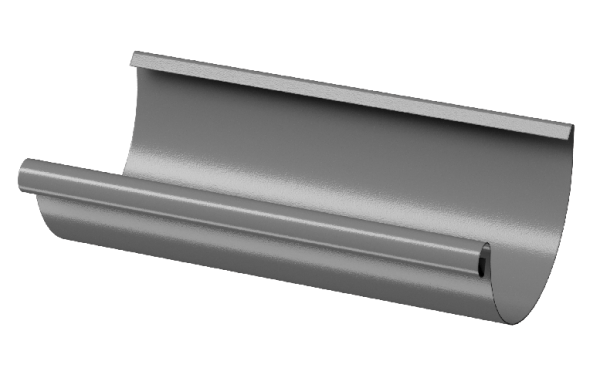 Желоб полукруглый D125 3 м Döcke STAL PREMIUM Графит, (RAL 7024) купить в Калуге
