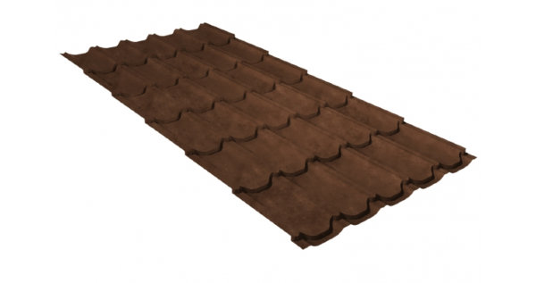 Металлочерепица квинта плюс GL 0,5 Safari Twincolor Brown купить в Калуге