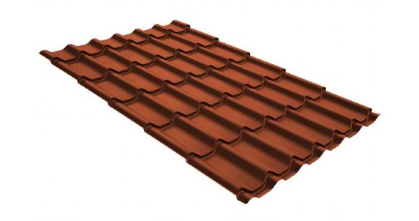Металлочерепица классик GL 0,5 GreenCoat Pural RR 750 кирпично-красный (RAL 8004 терракота) купить в Калуге