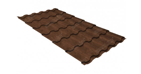 Металлочерепица кредо 0,45 Safari Twincolor Brown купить в Калуге
