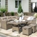 Комплект мебели AFINA плетеной из иск. ротанга AFM-307B Beige купить в Калуге