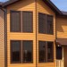 Фиброцементный сайдинг Latonit Красное дерево (RAL 8001/8008) купить в Калуге
