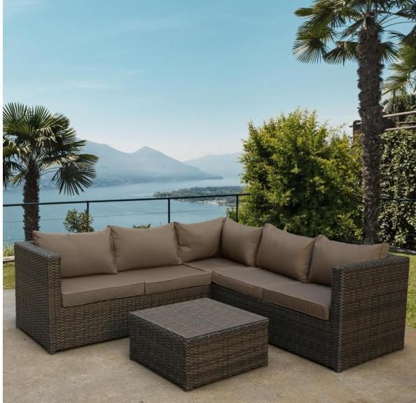 Комплект мебели AFINA плетеной из иск. ротанга YR825A Brown/Beige купить в Калуге