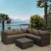 Комплект мебели AFINA плетеной из иск. ротанга YR825A Brown/Beige купить в Калуге