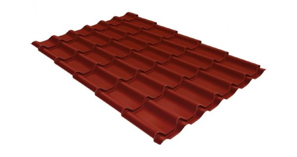 Металлочерепица классик GL 0,5 Velur20 RAL 3009 оксидно-красный купить в Калуге