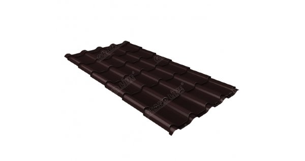Металлочерепица камея GL 0,5 Quarzit RAL 8017 Metallic купить в Калуге
