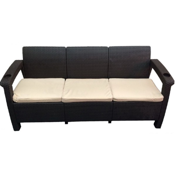 Трёхместный диван  Yalta Sofa 3 Seat венге купить в Калуге