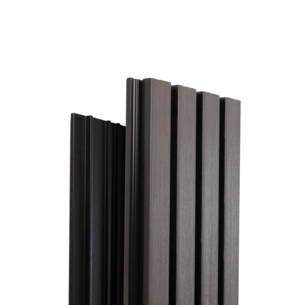 Фасадная доска Ecodecking Техно реечная 200х26х3000 Графит купить в Калуге