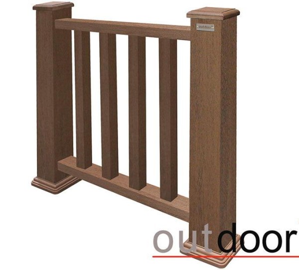 Ограждение из ДПК Outdoor Классик 3D STORM коричневый микс купить в Калуге