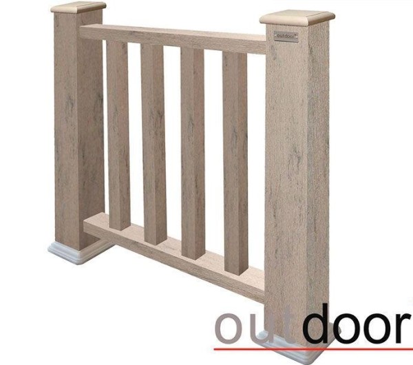 Ограждение из ДПК Outdoor Классик 3D STORM серый микс купить в Калуге