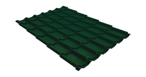 Металлочерепица классик 0,5 Satin RAL 6005 зеленый мох купить в Калуге