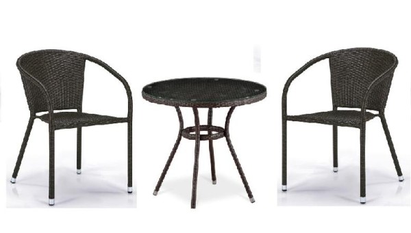 Комплект плетеной мебели AFINA из иск. ротанга Асоль-7 T282ANT/Y137C-W53 Brown 2Pcs купить в Калуге