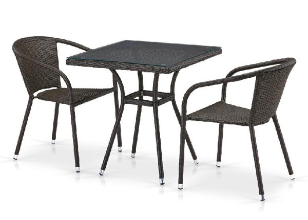 Комплект плетеной мебели AFINA из иск. ротанга T282BNT/Y137C-W53 Brown 2Pcs купить в Калуге