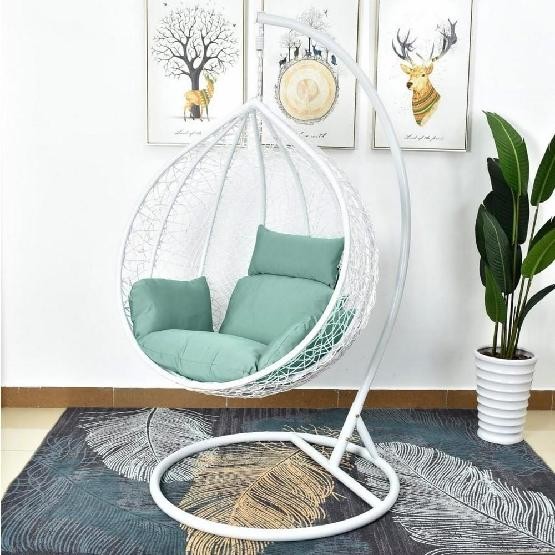 Кресло Подвесное из искусственного ротанга AFM-168A-L White/Green купить в Калуге