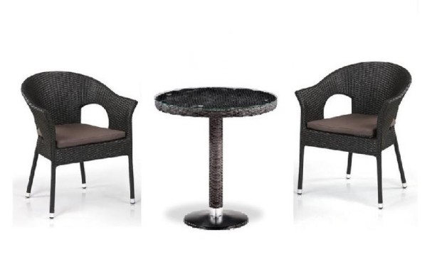 Комплект плетеной мебели AFINA из иск. ротанга T601/Y79A-W53 Brown 2Pcs купить в Калуге