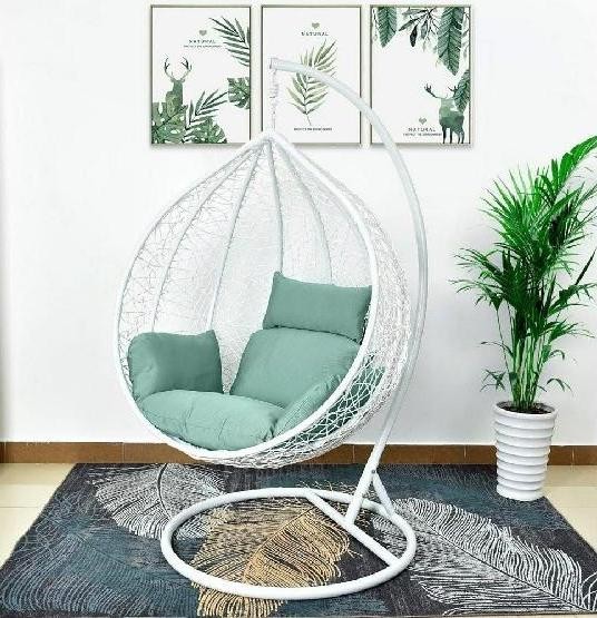 Кресло Подвесное из искусственного ротанга AFM-168A-XL White/Green купить в Калуге