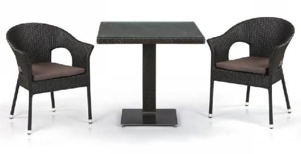 Комплект плетеной мебели AFINA из иск. ротанга T605SWT/Y79A-W53 Brown 2Pcs купить в Калуге
