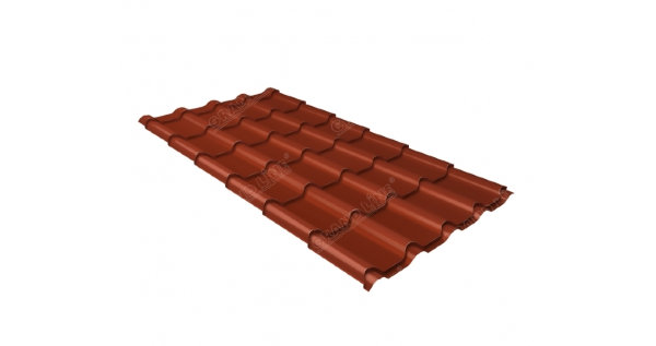 Металлочерепица камея 0,5 Satin RAL 8004 терракота купить в Калуге