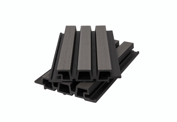 Фасадная панель брусковая двухцветная co-extrusion, grey dark купить в Калуге