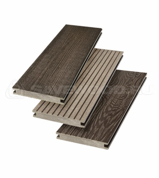 Террасная доска SW Fraxinus (R) полнотелая «SaveWood» Темно-коричневый купить в Калуге