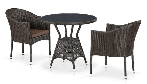 Комплект плетеной мебели AFINA из иск. ротанга T707ANS/Y350-W53 Brown 2Pcs купить в Калуге