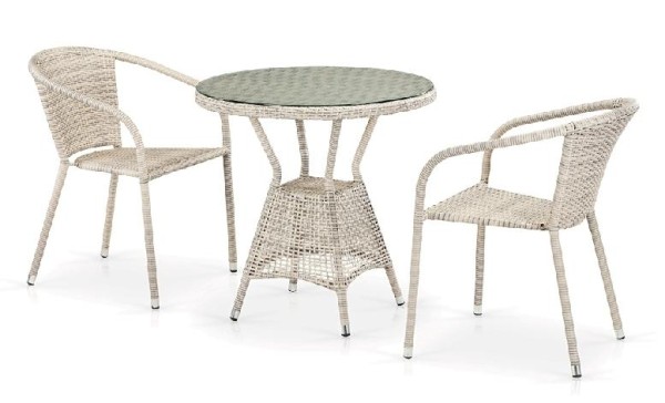 Комплект плетеной мебели AFINA из иск. ротанга T705ANT/Y137C-W85 Latte 2Pcs купить в Калуге