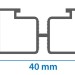 Лага алюминиевая KRONEX 40x15x3000 мм опорная Slim купить в Калуге