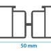 Лага алюминиевая KRONEX 50x25x3000 мм несущая купить в Калуге