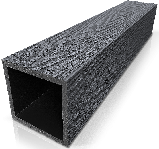 Столб ДПК 3D GardenParkett фактура дерева Графит купить в Калуге