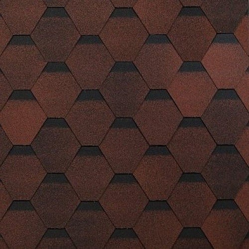 Гибкая черепица Shinglas, коллекция Оптима – Красный купить в Калуге