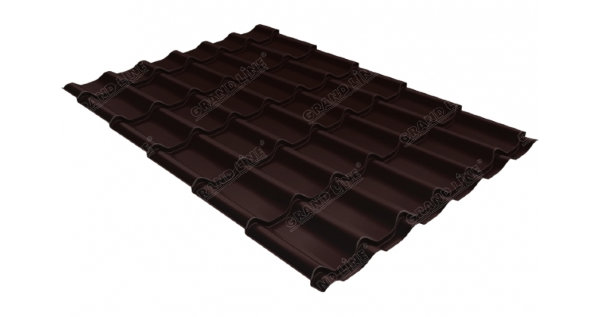 Металлочерепица классик GL 0,5 Quarzit RAL 8017 шоколад Metallic купить в Калуге