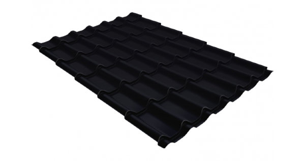 Металлочерепица классик GL 0,5 Quarzit lite RAL 9005 черный купить в Калуге