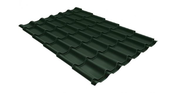 Металлочерепица классик 0,5 Satin RR 11 темно-зеленый купить в Калуге