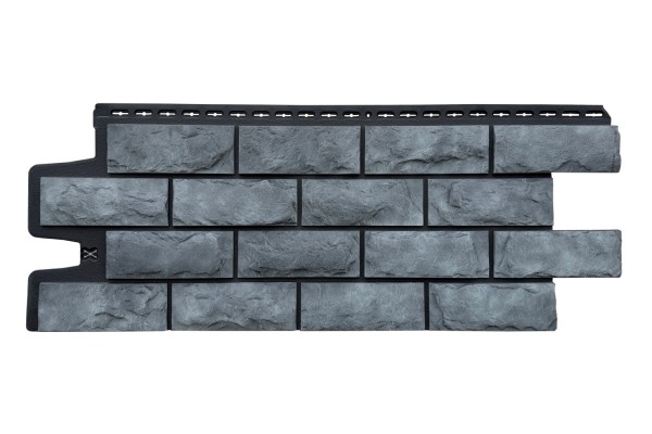 Фасадные панели Grand Line Колотый Камень Антрацит, Шов черный купить в Калуге